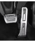 Super Grippy Anti Slip Clutch Pedal Pads With Thick Rubber Covers For Vw Passat B7 Touran Scirocco brake and accelerator pedals installed.