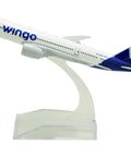 1:400 Die Cast B787 Wingo Airplane Model Collectible, 16 cm Long Metal Aircraft Replica With Random Base And Stand