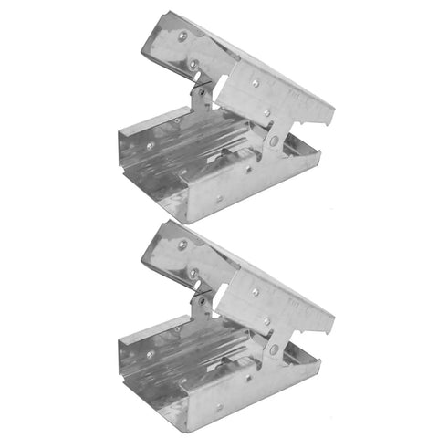 2 Piece Sawhorse Brackets And Display Stand Kit For Woodworking Clamps, heavy gauge steel construction for stability.