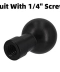 Rugged Aluminum Ball Head Mount Adapter With 17mm And 22mm Sizing, 1/4 Inch Female Thread for Garmin GPS navigators.