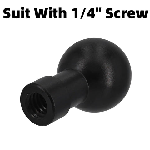 Rugged Aluminum Ball Head Mount Adapter With 17mm And 22mm Sizing, 1/4 Inch Female Thread for Garmin GPS navigators.