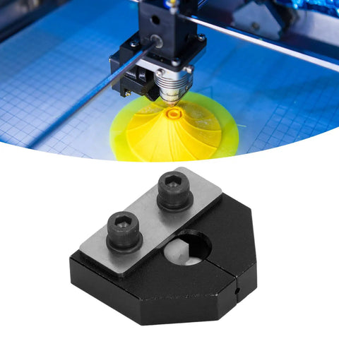 Durable Aluminum Alloy Filament Welding Connectors For 1.75mm Filaments with Black Finish and 3D Printer in Background