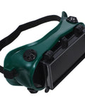 Heavy Duty Double Flip Welding Goggles With Impact Resistant Lenses And Smooth Flip Mechanism built tough with green frame.