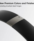 Close-up of Solo 4 Wireless Bluetooth On-Ear Headphones matte black headband with brushed steel hinge detail.