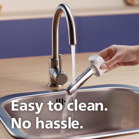 Bean To Cup Espresso Maker Featuring A Built In Grinder And Auto Milk Frother Delivering Thick Microfoam With A Rock Solid 16 Bar Pump washing under faucet.