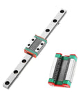 9mm Wide Linear Rail Block And Sliding Carriage For Precise Smooth Motion Durable Metal Guide With Integrated Body And Ready Mounting Holes For Easy Positioning Heavy Duty Repetitive Industrial Machinery And Tools, with rail