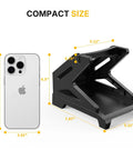 Thermal Label Holder For Rolls And Fan Fold Labels Desktop Label Dispenser For Thermal Printers Office And Home Must Have Wide Compatibility With Roll Labels Up To Four Point Seven Six Inch Wide And Six Inch Outer Diameter Black compact black plastic, 7.87 x 5.31 x 6.5 in