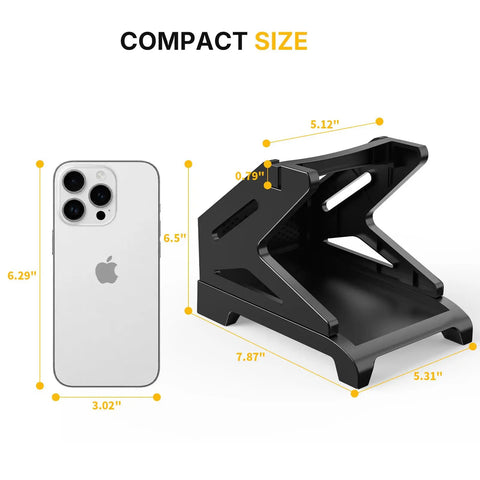 Thermal Label Holder For Rolls And Fan Fold Labels Desktop Label Dispenser For Thermal Printers Office And Home Must Have Wide Compatibility With Roll Labels Up To Four Point Seven Six Inch Wide And Six Inch Outer Diameter Black compact black plastic, 7.87 x 5.31 x 6.5 in