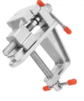 Must-Have Compact Vistreck Mini Flat Pliers Vise Clamp With 360 Degree Rotating Aluminum Alloy Table Vice Tool close-up view of lightweight aluminum clamp for precision tasks.