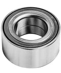 Image of a Direct-Fit Front Wheel Bearing Replacement Kit for Dodge Caliber 2007-2012, Jeep Compass 2007-2017, Patriot 2007-2017, Mitsubishi Lancer FWD 2008-2015, Outlander 2007-2018, Outlander Sport 2011-2018 - Driver Or Passenger Side, shown as a metal cylindrical bearing designed for vehicle rotation support.