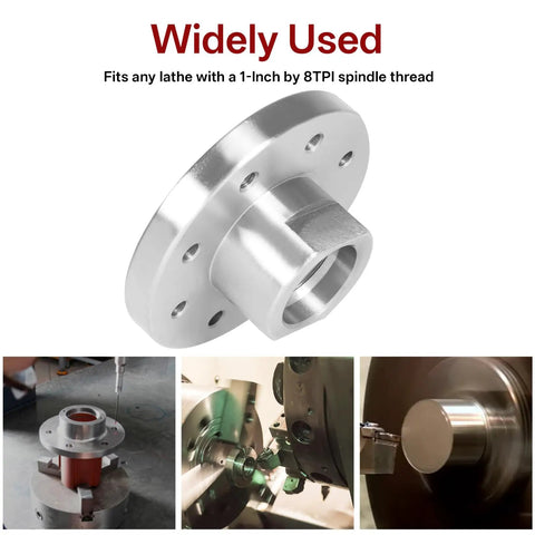 3 Inch Lathe Face Plate In 45 Steel For 1 Inch X 8 TPI Spindle Fits Wood Lathe Without Screw Chuck with machined flats