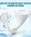 RV Water Inlet Funnel With 3.4 Inch Wide Mouth For Fast Fresh Water Tank Filling showing match to water inlet hatch