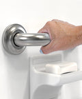 Hand gripping Heavy Duty 1-1/4 Inch Knurled Bath Grab Bar, ADA Compliant Shower Handrail, Wall Mount Mobility Aid For Seniors And Disabled