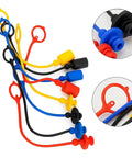 8 Piece Car Hydraulic Quick Coupler Dust Cap and Plug Set With Retention Ring Includes Male Dust Cover and Female Plug For Quick Disconnector Port Fitting Compatible With One Quarter Inch 54D 60D, PVC caps