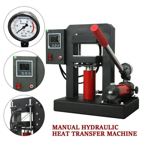 Heavy Duty 14000 PSI Hydraulic Heat Press Machine 110V With 5x5 Inch Swing Arm Digital LCD Display Timer And Temperature Controller Dual Insulated Aluminum Heating Plates For Even Heat Built Tough For T Shirts Hats And Small Crafts, manual hydraulic press