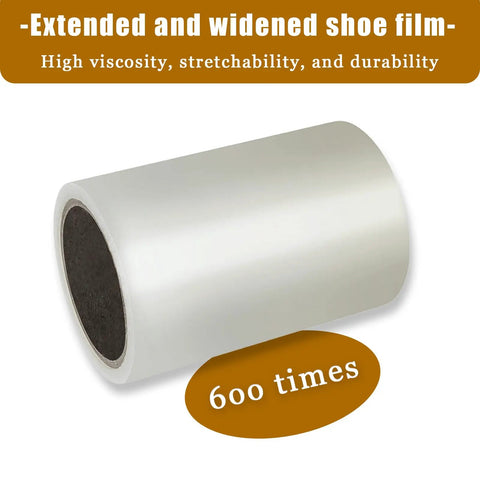 Automatic Shoe Cover Dispenser With Walk Through Overshoe Film Skip The Squat Hands Free Stainless Steel Blade Walk Thru Guard Fits US Size 11 extended and widened shoe film roll.