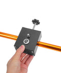 Pro Grade Electric Wire Puller For Electricians Aluminum Alloy Cable Threader For Wall Conduit Runs No Wall Damage Quick And Easy Wiring For Home Renovations And Commercial Low Voltage Cabling, shown on orange conduit