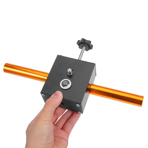 Pro Grade Electric Wire Puller For Electricians Aluminum Alloy Cable Threader For Wall Conduit Runs No Wall Damage Quick And Easy Wiring For Home Renovations And Commercial Low Voltage Cabling, shown on orange conduit