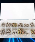 130 Piece Grease Fitting Set With 45 Degree And Straight Nipples For Automotive And Industrial Maintenance in open display case