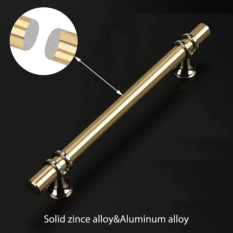 10 Pack Gold Cabinet Pulls Six And A Quarter Inch Brushed Gold Drawer Handles For Dresser Bathroom And Kitchen Top Notch Modern Hardware With Zinc Alloy Base Durable Aluminum Construction Easy Install