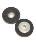 5 Pack 4 Inch Gray Nylon Fiber Polishing Wheels With 16mm Bore for metal prep, featuring durable nylon and a central bore.
