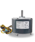 Condenser Fan Motor For AC Unit 1/4 HP 1100 RPM 208 230V Replacement With 5uF 370V Capacitor, side view with wiring