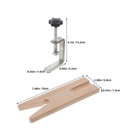 Two Pack Heavy Duty Wooden Bench Clamps For Jewelry Making And Metal Workholding Portable Vise Tool dimensions and details
