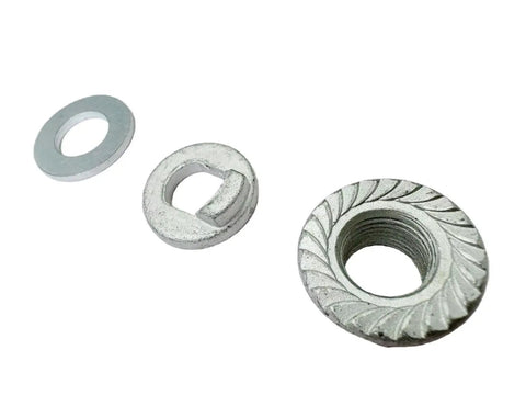 Heavy Duty Pro Grade 12mm Hub Motor Nut Kit For Electric Bikes And Scooters With M12x1.25 Locknuts Washers And Rubber Cap 12mm Axle Hardware For 250W To 500W Motors Anti Loosen And Rust Proof