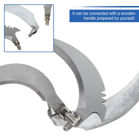 Close-up of Six Pack Weeding Sickle Replacement Heads with Three Styles Carbon Steel Blades for Garden Weed Removal