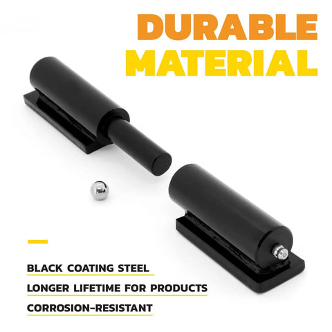 Beefy Heavy Duty Gate Hinge 7 Inch Weld On Install For Wood And Metal Fence Black Finish 900 Lbs Per Pair Thick Steel Construction