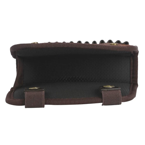Interior view of Cheek Rest Pad With 14 Round.22LR Shell Holder For Rifle Stock PU Leather Riser And Extra Cartridge Slot Hunting Gear