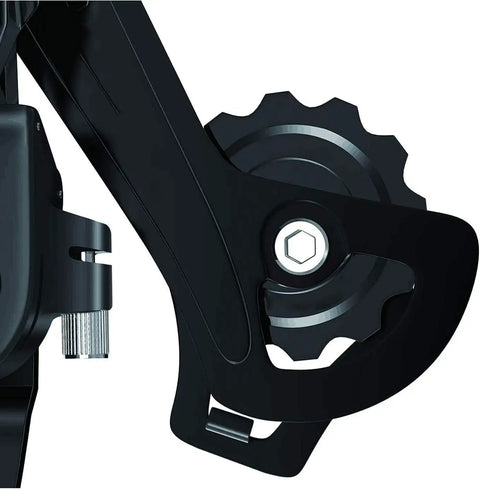 Close-up of RD TY21B Ride Ready Six And Seven Speed Rear Derailleur Direct Mount For Mountain Bikes Road Bikes And Folding Bicycles