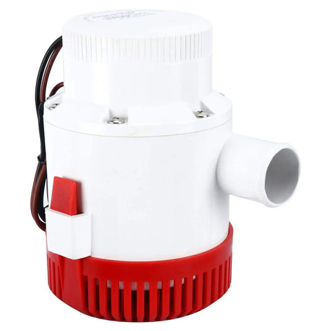 High Flow 3700 GPH 12V Boat Bilge Pump Submersible Marine Electric Pump For Fast Bilge Removal, Low Current Power, Compact Yet Beast Mode Design For Small Craft And Deep Bilges