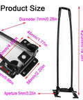 Built Different 16.5 Inch Folding Hairpin Table Legs Set Of 3 Solid Steel Frame with size measurements and dimensions
