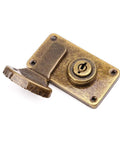 Old School Bronze Tone Leather Suitcase Buckle Box Kit With Vintage Toggle Hasp And Latch For Chests Trunks Wooden Boxes