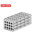 Go To Tiny Cylinder Rod Magnets 3x6mm Neodymium Rare Earth Magnets 1/8x1/4 Inch With Strong Pull 100 Pack