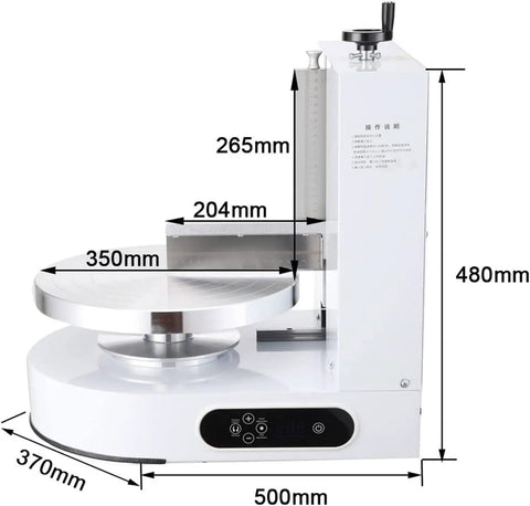 Automatic Birthday Cake Smoothing Coating Machine For 4 To 12 Inch Cakes With LCD Display and height adjustment