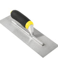 Pro Grade Carbon Steel Plastering Trowel 12 x 4 Inch With Soft Grip Handle, rugged yellow black design for drywall work