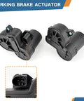 Top Shelf Left And Right Parking Brake Actuator Motor For Jaguar Epace Fpace Ipace Xe Xf Land Rover Discovery Sport Range Rover Evoque Velar 2015 To 2024 2.0L 3.0L 5.0L, black plastic actuator motors.