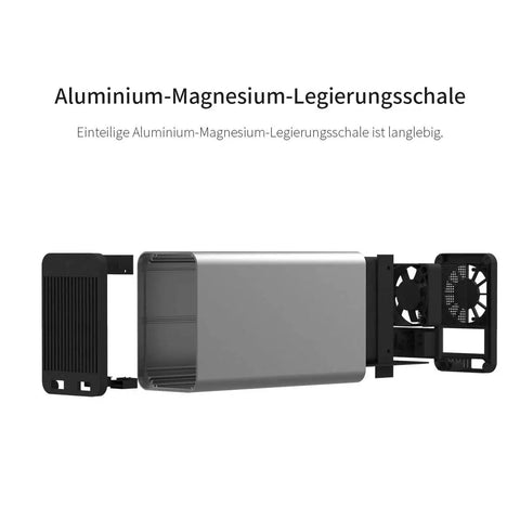 Aluminium-magnesium casing of Portable RC Power Station 600W 25A Smart Charger And Balance Charger with DC and USB ports.