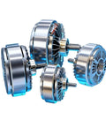 Magnetic Powder Brake System For Secure AC Motor In Food Processing And Power Transmission Applications in industrial view