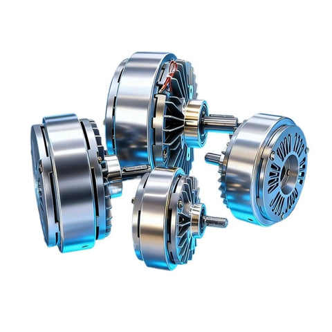 Magnetic Powder Brake System For Secure AC Motor In Food Processing And Power Transmission Applications in industrial view
