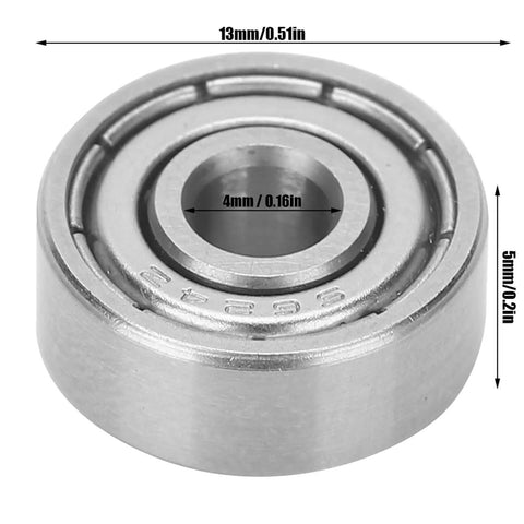 S624ZZ Stainless Steel Bearings 4x13x5mm Pack Of 10 For Skateboards Roller Skates Longboards And Quad Skates close-up view