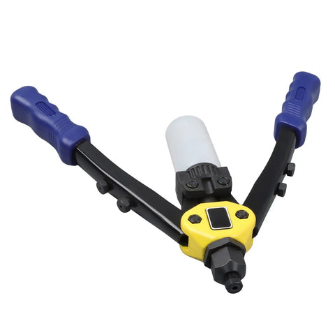13 Inch Manual Blind Rivet Gun Kit With 210 Rivets In Five Sizes 2.4mm To 6.4mm For A Heavy Duty Workhorse Riveting At Home Or On The Job Easy To Use And Durable, manual rivet gun with blue handles