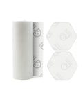 Tenacious Tape 3 Inch By 20 Inch Clear Vinyl Gear Repair Tape With Two 1.5 Inch Hex Patches for outdoor gear repair.