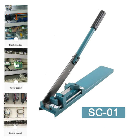 Wire Duct Cutter For Din Rail And PVC Trunking Manual Adjustable Cutting Tool with images of installation examples