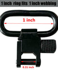 Gun Sling Swivel Mount Set For Rifle And Shotgun Slings Two Point All Metal Heavy Duty Quick Attach Hardware Clips 1 Inch Adapters