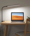 Clip On Desk Lamp LED Reading Light With USB Power Dimmable 3 Color Modes And 10 Brightness Levels on desk