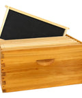 8 Frame Deep Brood Bee Hive Box In Cedar Wood, Langstroth Style Honey Bee Hive Kit For Sale, Dipped In Beeswax showing frame detail