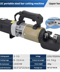 Heavy Duty Hydraulic Rebar Cutter With Quick Cut Action Engineered For The Real Daily Grind Job Sites Portable Electric Steel Tool with upper handle and feeding blade.